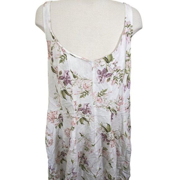 Brock Collection X H&M Midi Dress XXL Floral Print Lyocell Linen Blend Romantic - Picture 7 of 12